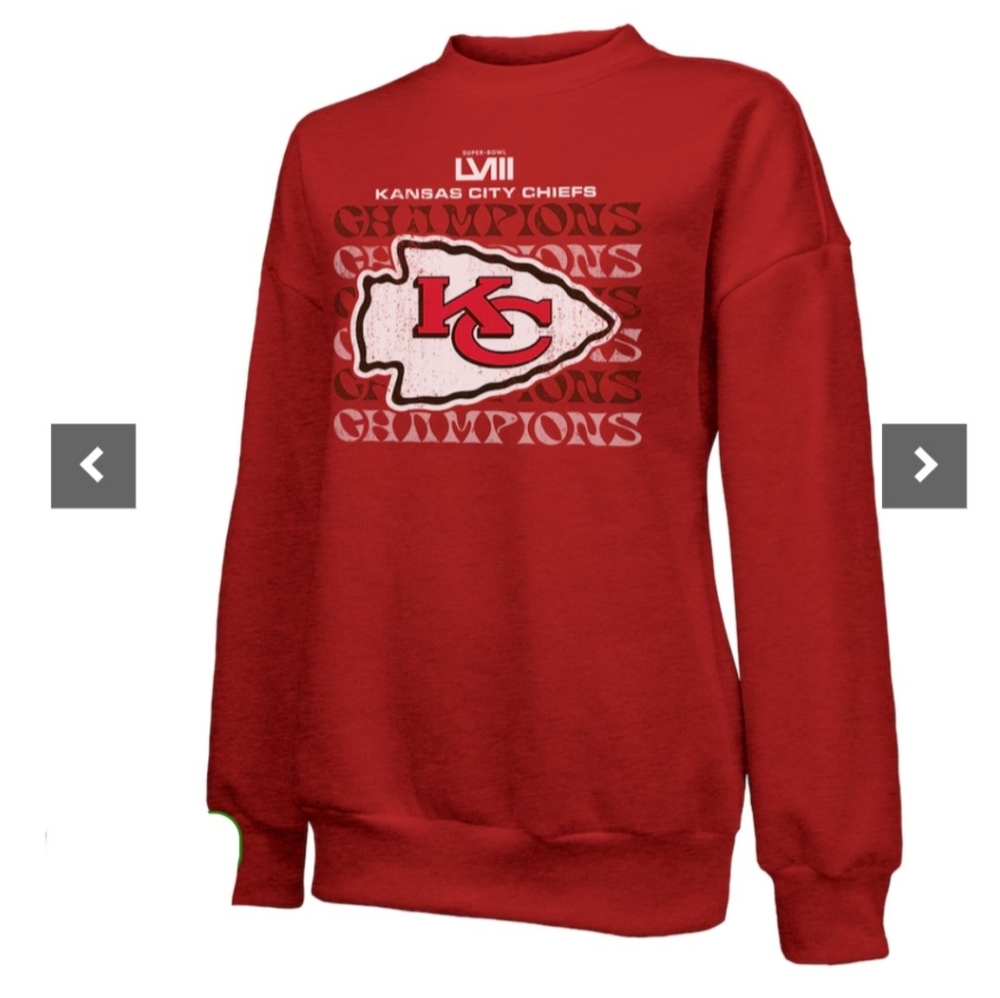 New Majestic Kansas City Chiefs Super Bowl LVIII Champions Sweatshirt